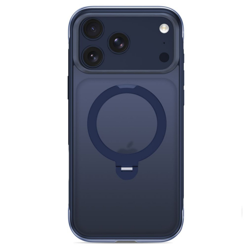 Tech-Protect MagAir Stand MagSafe CC Hülle für Apple iPhone 17 Pro / 18 Pro, Mattschwarz-Blau