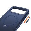 Tech-Protect MagAir Stand MagSafe CC Hülle für Apple iPhone 17 Pro / 18 Pro, Mattschwarz-Blau