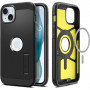 Spigen Tough Armor Mag Hülle mit MagSafe für Apple iPhone 15, Schwarz