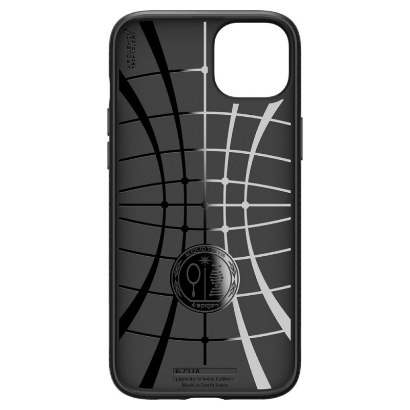 Spigen Liquid Air Hülle für Apple iPhone 15 Plus / 14 Plus, Mattschwarz