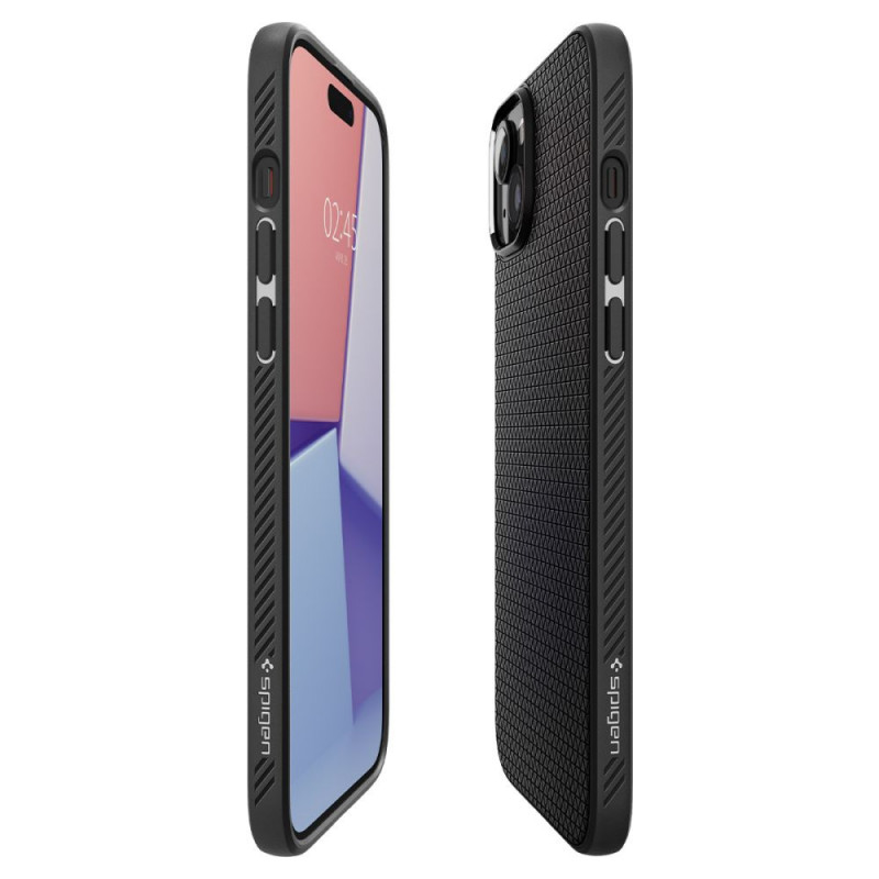 Spigen Liquid Air Hülle für Apple iPhone 15 Plus / 14 Plus, Mattschwarz