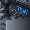 Tech-Protect CC03 2-Port Kfz-Ladegerät USB-A / USB-C, PD 75W, Schwarz