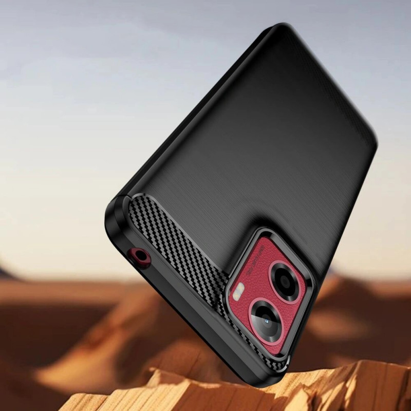 Tech-Protect TPUCarbon Hülle für Motorola Moto G05 / E15, Schwarz