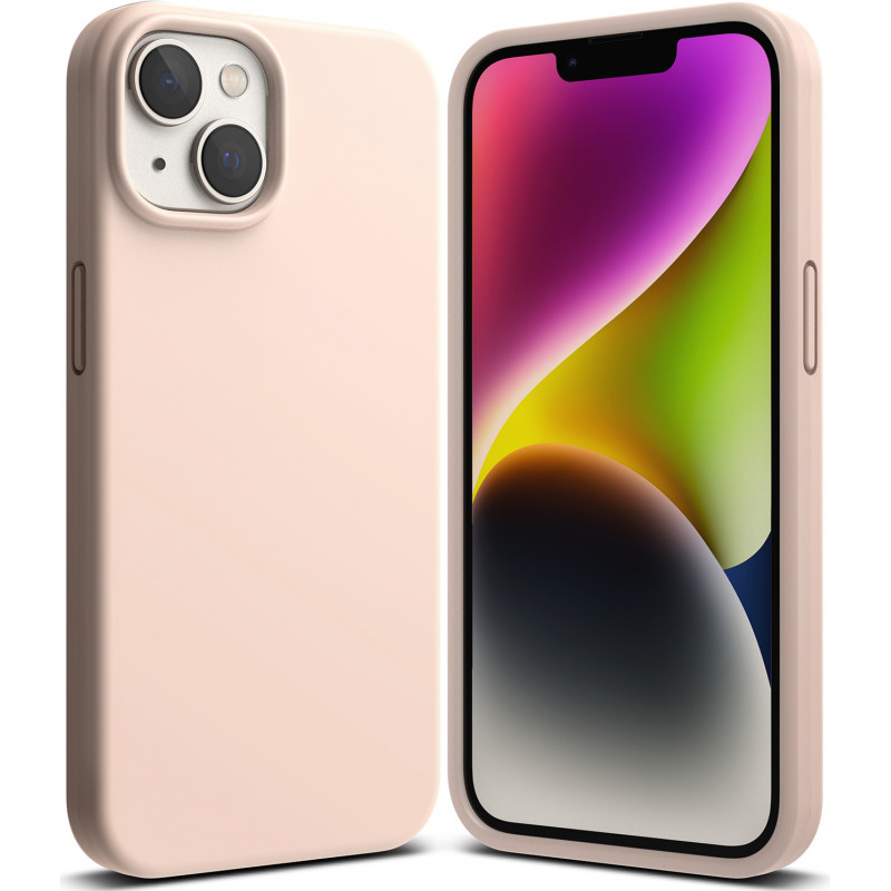 Ringke Silikonhülle für Apple iPhone 14 Plus / 15 Plus, Pink Sand