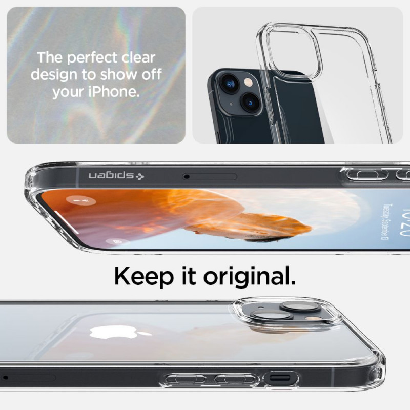 Spigen Ultra Hybrid (ACS05040) Hülle für Apple iPhone 14, Crystal Clear