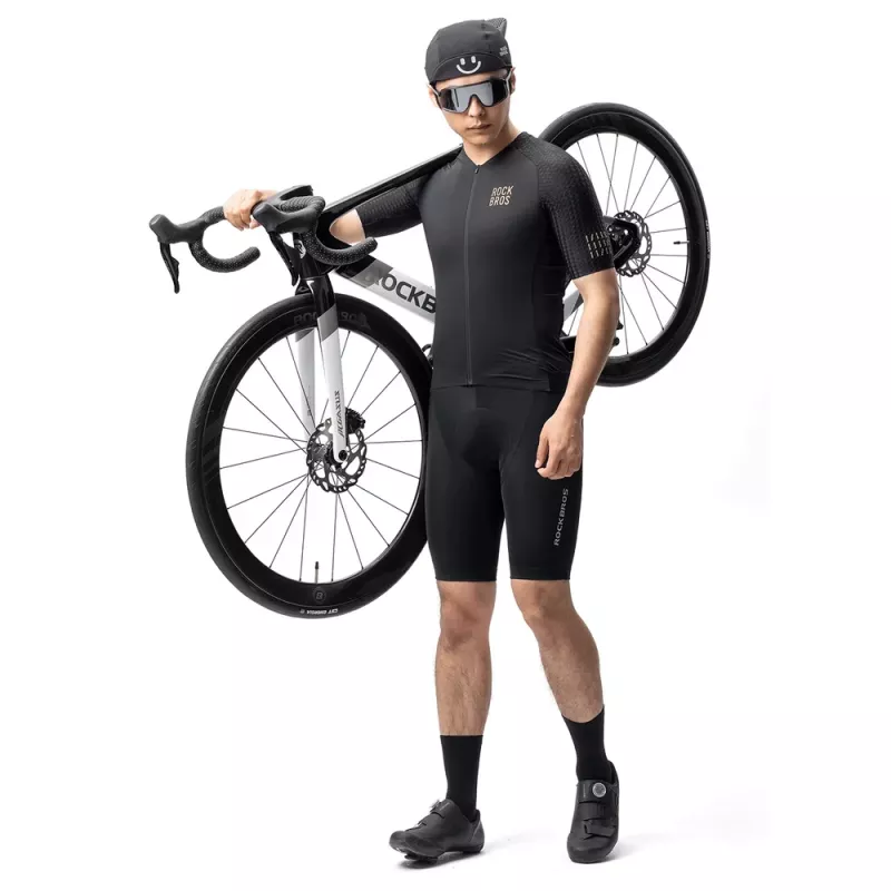 Rockbros YDDX011 Diamond Kurzarm-Radtrikot, Größe XL, schwarz