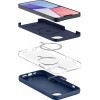 Spigen Silicone Fit Mag (ACS04921) MagSafe-Hülle für Apple iPhone 14 Plus / 15 Plus, Navy Blue