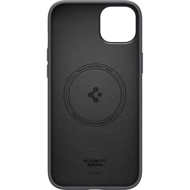 Spigen Silicone Fit Mag (ACS04920) MagSafe-Hülle für Apple iPhone 14 Plus / 15 Plus, Schwarz