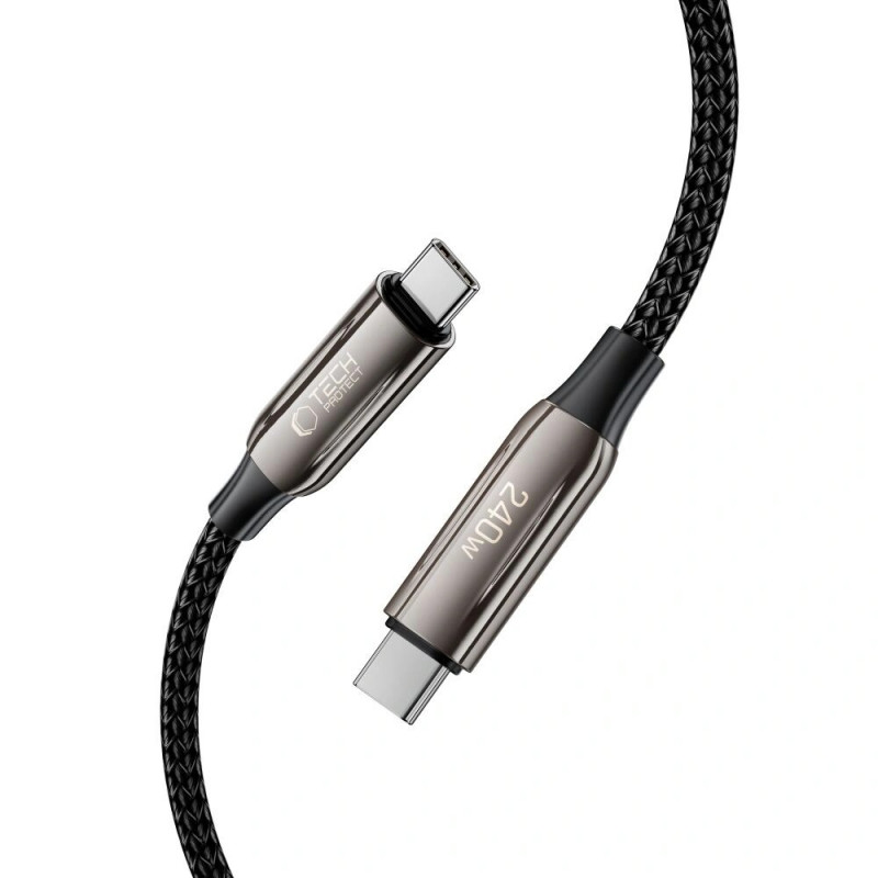 Tech-Protect UB10T Ultraboost USB-C / USB-C Kabel PD240W/QC4.0, 100 cm, Schwarz