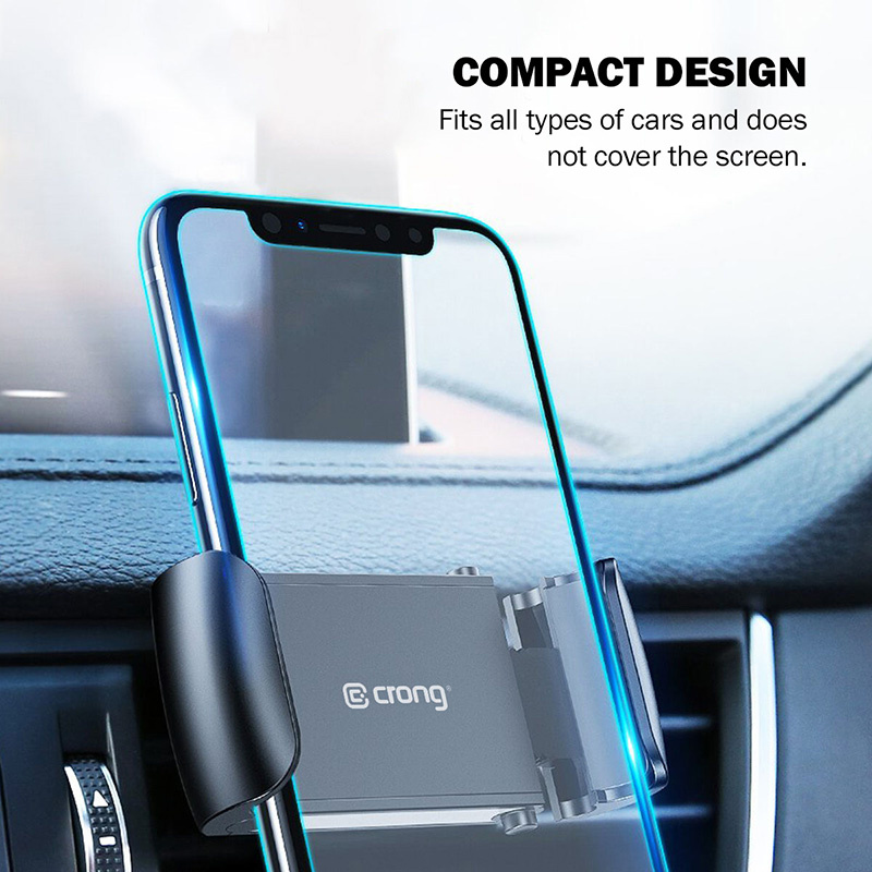 Crong Universal Smart Kfz-Halterung für 4 - 6,5 Zoll Smartphones, schwarz