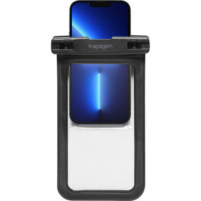 Spigen A601 Aqua Shield Universelle wasserdichte Hülle (2 Stück), Schwarz