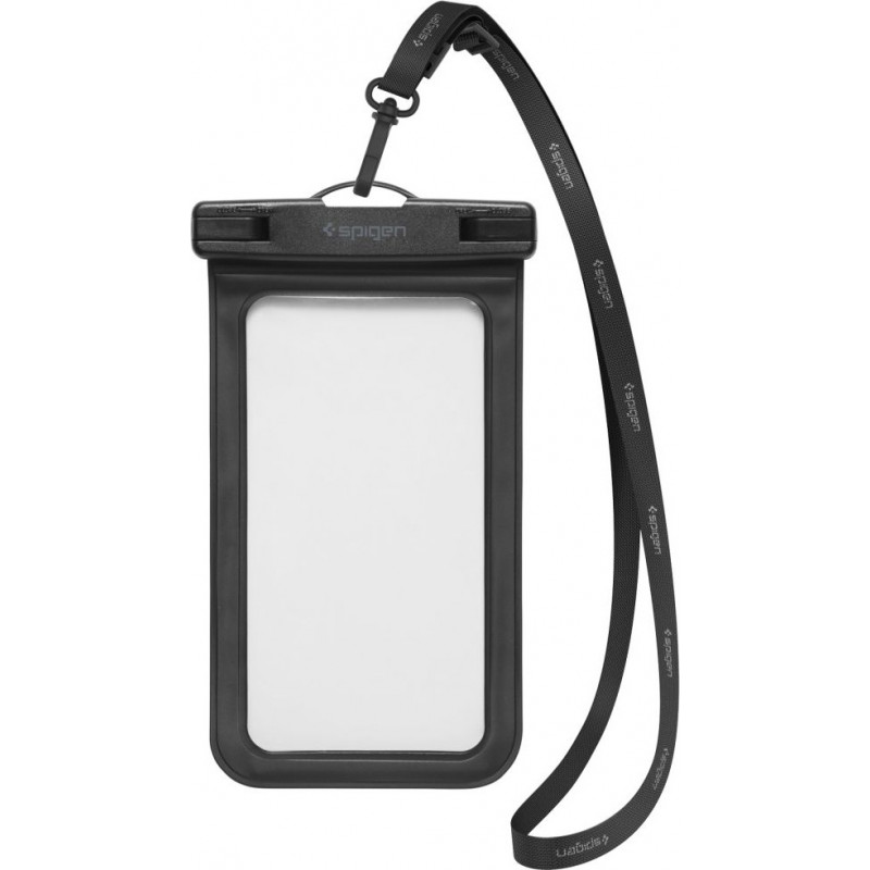 Spigen A601 Aqua Shield Universelle wasserdichte Hülle (2 Stück), Schwarz