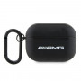 Mercedes-AMG AMAP2SLWK Leather Big Logo Hülle für Apple AirPods Pro 2 (2022/2023), schwarz, weißes Logo