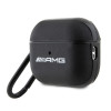 Mercedes-AMG AMAP2SLWK Leather Big Logo Hülle für Apple AirPods Pro 2 (2022/2023), schwarz, weißes Logo