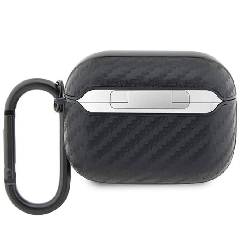 BMW BMAPWMPUCA2 Carbon Double Metal Logo Hülle für Apple AirPods Pro, schwarz