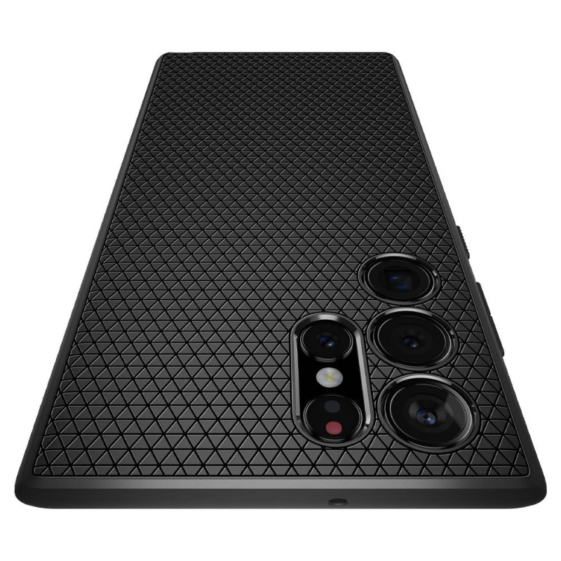 Spigen Liquid Air Samsung Galaxy S22 Ultra Hülle, Mattschwarz