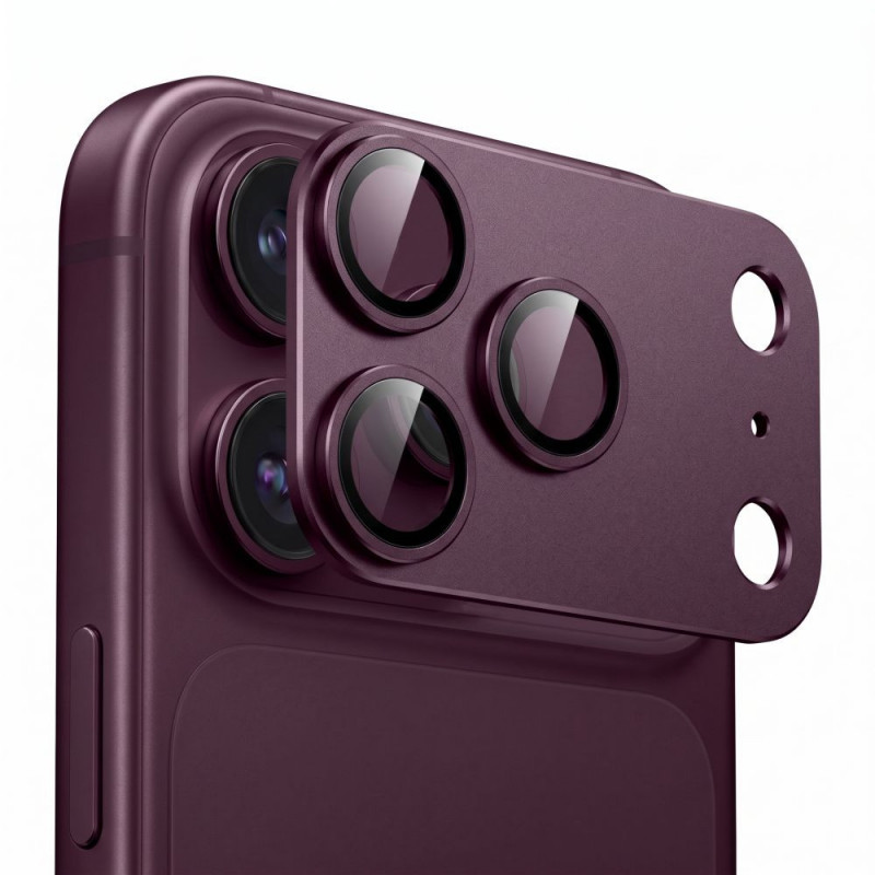 Tech-Protect Camfull Fit+ Apple iPhone 18 Pro Max Kameraglas-Schutz, Burgundy