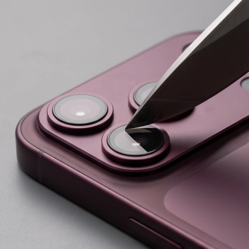 Tech-Protect Camfull Fit+ Apple iPhone 18 Pro Max Kameraglas-Schutz, Burgundy