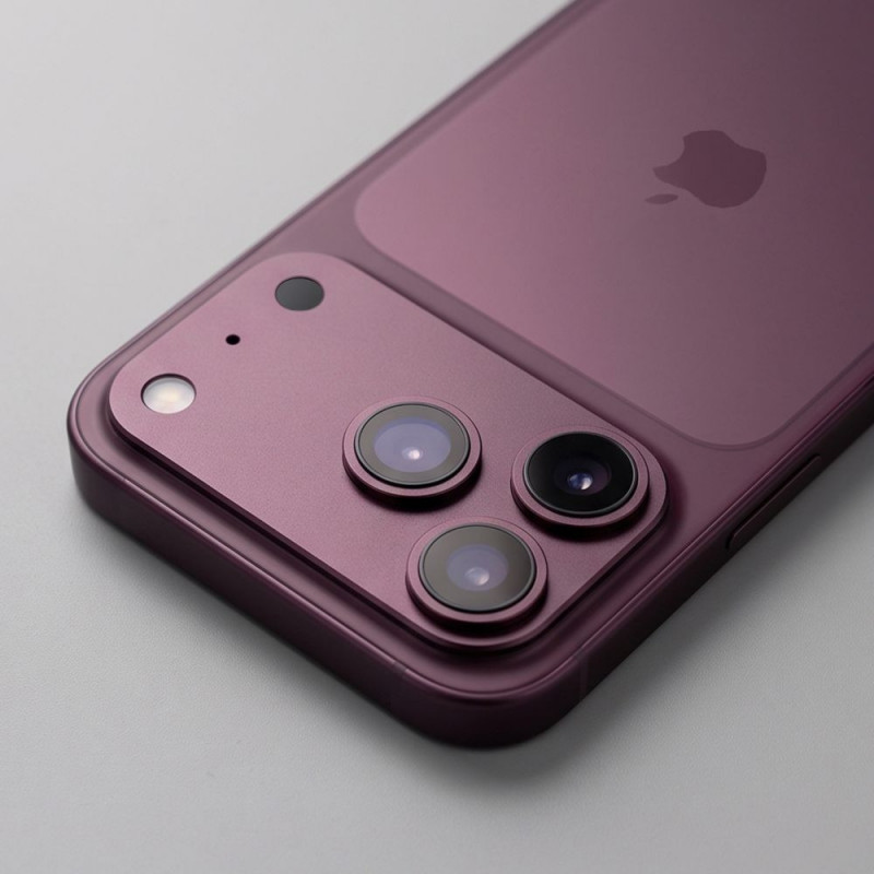 Tech-Protect Camfull Fit+ Apple iPhone 18 Pro Max Kameraglas-Schutz, Burgundy