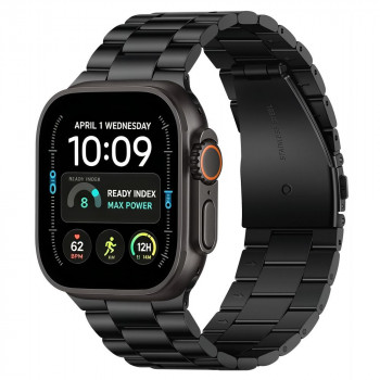 Tech-Protect Stainless THP6099 Apple Watch 8 / 9 / 10 / 11 / 12 / SE / Ultra 44/45/46/49 mm Edelstahlarmband, Schwarz