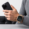 Tech-Protect Stainless THP6100 Apple Watch 8 / 9 / 10 / 11 / 12 / SE / Ultra 44/45/46/49 mm Edelstahlarmband, Titan/Orange
