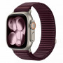 Tech-Protect Nylonloop Apple Watch 8 / 9 / 10 / 11 / 12 / SE / Ultra 44/45/46/49 mm Armband, Deep Burgundy