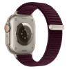 Tech-Protect Nylonloop Apple Watch 8 / 9 / 10 / 11 / 12 / SE / Ultra 44/45/46/49 mm Armband, Deep Burgundy