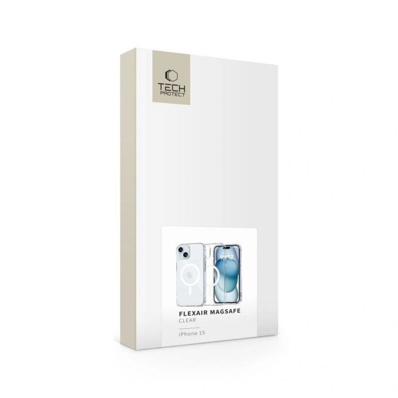 Tech-Protect FlexAir MagSafe THP3578 Hülle für Apple iPhone 15, Clear