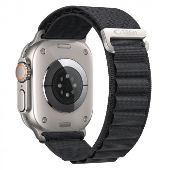 Tech-Protect Nylon Pro Apple Watch 8 / 9 / 10 / 11 / 12 / SE / Ultra 44/45/46/49 mm Armband, Schwarz