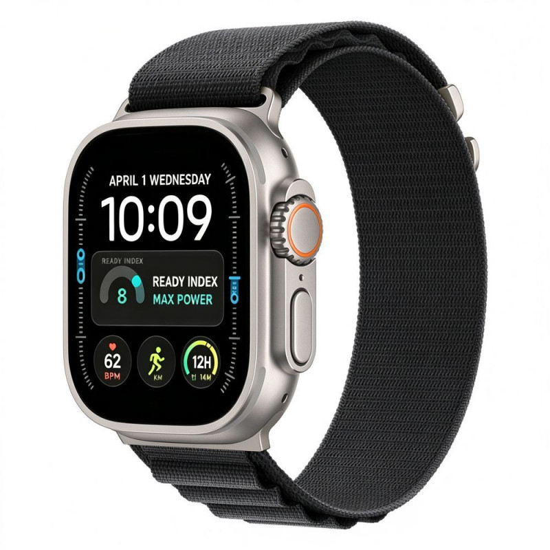 Tech-Protect Nylon Pro Apple Watch 8 / 9 / 10 / 11 / 12 / SE / Ultra 44/45/46/49 mm Armband, Schwarz