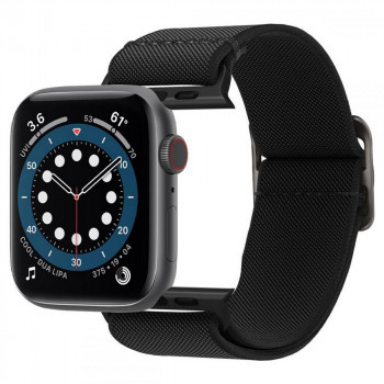 Spigen Fit Lite Armband für Apple Watch 4/5/6/7/SE/8/9/Ultra 44/45/49 mm, Schwarz