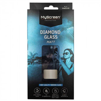 MyScreen Diamond Glass Matt gehärtetes Glas matt für Apple iPhone 16 Pro, Schwarz