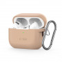 Tech-Protect Silikon-Hook-Hülle für Apple AirPods Pro 1 / 2, Cafe Latte
