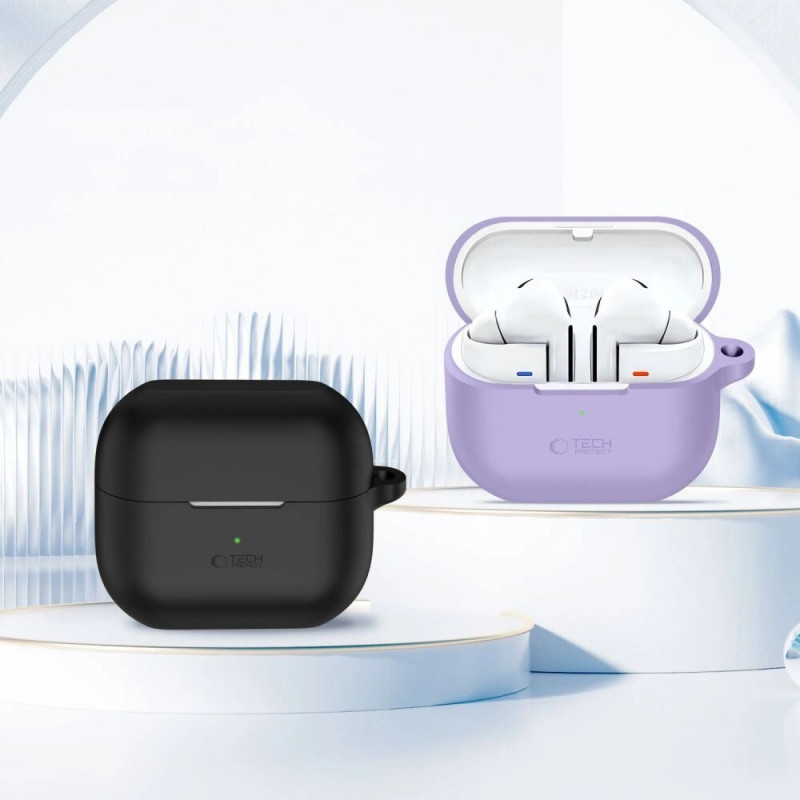 Tech-Protect Silikon-Hook-Hülle für Samsung Galaxy Buds 3 / 3 FE / 3 Pro, Lavender