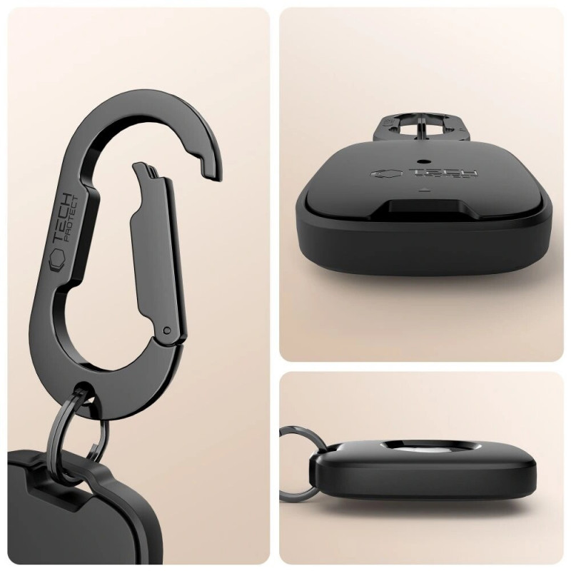 Tech-Protect Velar Hülle für Apple AirTag 1 / 2, Schwarz
