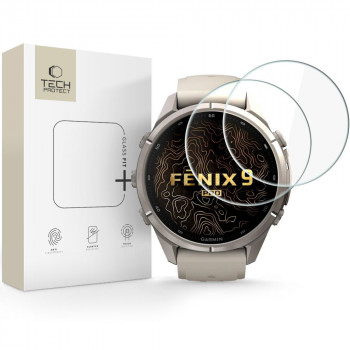 Tech-Protect Glass Fit+ gehärtetes Glas für Garmin Fenix 9 Pro 43 mm, transparent (2 Stk.)