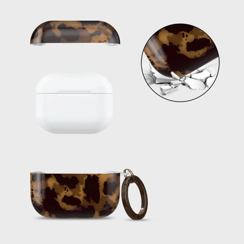 Tech-Protect Lamano Hülle Apple AirPods Pro 1 / 2 Panther (Black and Brown)