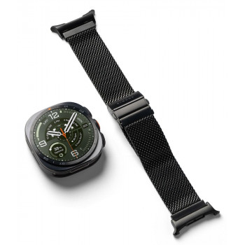 Ringke Metal One Mesh RGK12092 Armband für Samsung Galaxy Watch Ultra 1 / 2 (2024-2026) 47 mm, Schwarz