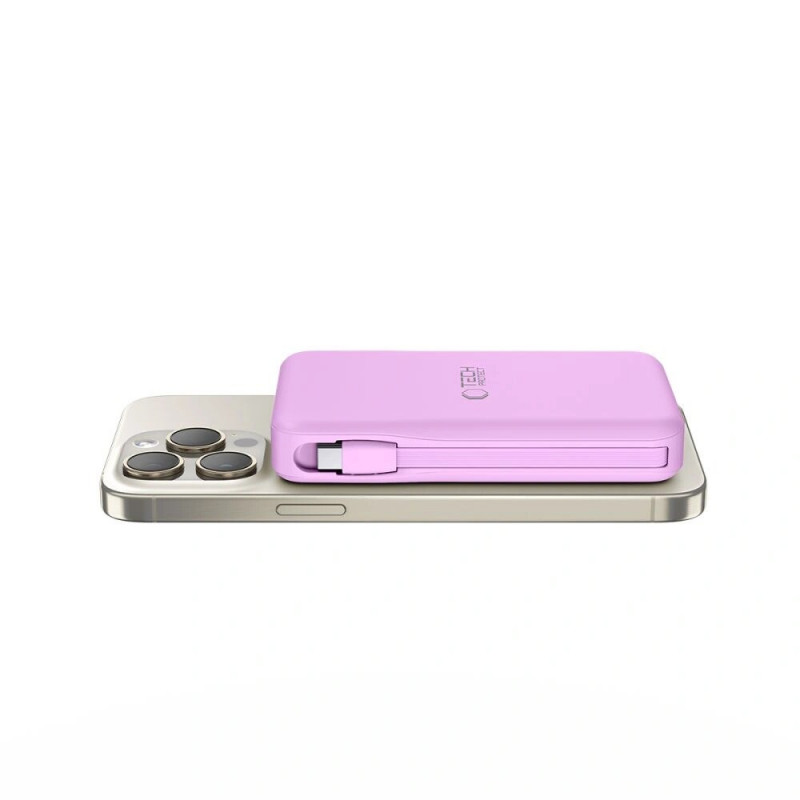 Tech-Protect PB31 LifeMag MagSafe Powerbank, 10000 mAh, 15 W, Lavender