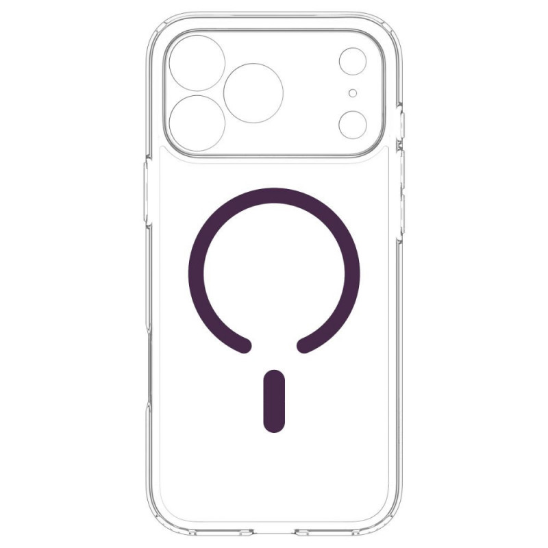 Spigen Ultra Hybrid MagSafe Hülle für Apple iPhone 17 Pro Max / 18 Pro Max, Clear/burgundy