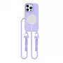 Tech-Protect Magnecklace MagSafe Hülle mit Lanyard für Apple iPhone 16 Pro, Lila