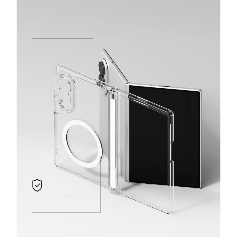 Ringke Fusion Flap Magnetic MagSafe Hülle für Samsung Galaxy Z Fold 8, Clear
