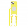 Tech-Protect Magnecklace MagSafe Hülle mit Lanyard für Apple iPhone 14, Canary Yellow