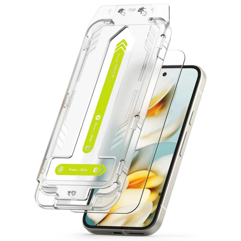 Ringke Easy Slide gehärtetes Glas für Google Pixel 9a (2 Stk.), transparent