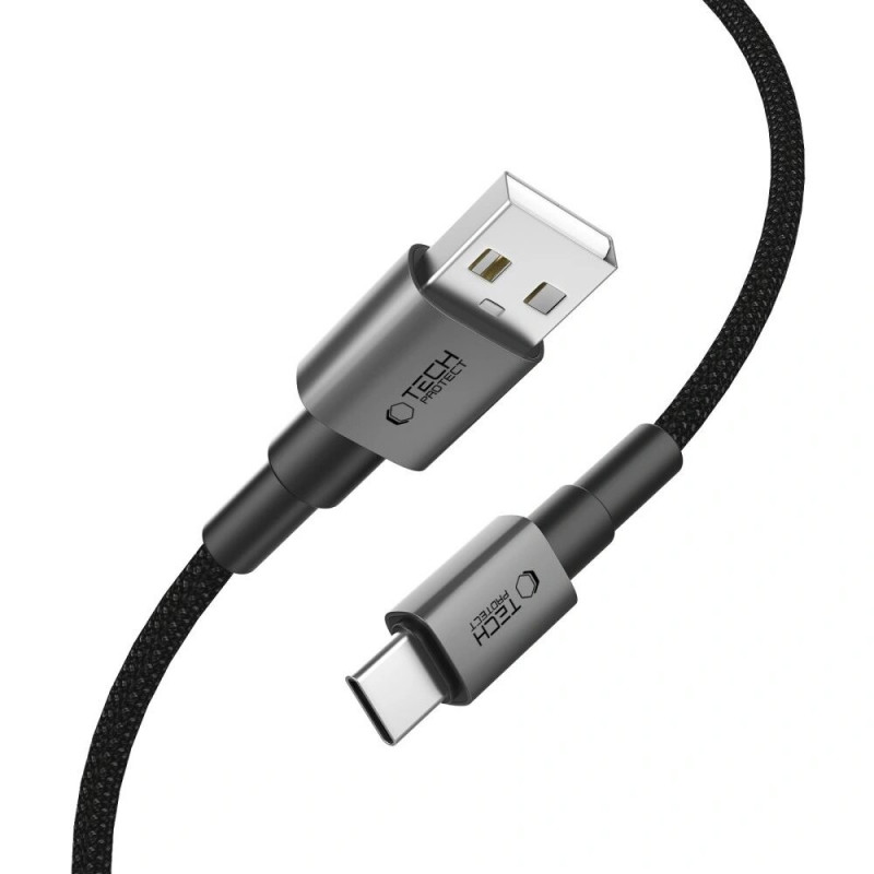 Tech-Protect Ultraboost DNA USB-A / USB-C Kabel 15W/3A 100 cm, Iron Grey