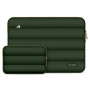 Tech-Protect Puffy Laptoptasche 15-16" mit Zubehörtasche, Army Green