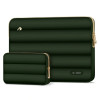 Tech-Protect Puffy Laptoptasche 15-16" mit Zubehörtasche, Army Green