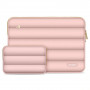 Tech-Protect Puffy Laptoptasche 13-14" mit Zubehörtasche, Dusty Rose