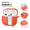 Tech-Protect Silicone Hook Hülle für Apple AirPods 3 mit Karabiner, Neon Orange