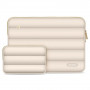 Tech-Protect Puffy Laptoptasche 13-14" mit Zubehörtasche, Sand
